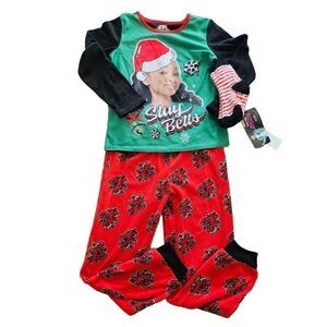 Nickelodeon girls Sz L 10-12 Christmas pajama set that girl lay slay Bells